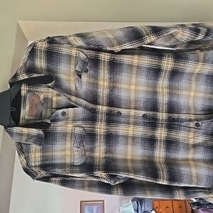 Orvis Black and Cream Plaid‎ Shirt